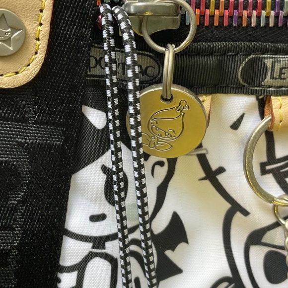 TOKIDOKI LESPORTSAC RARE BLACK & WHITE TOTE SHOULDER BAG - Picture 4 of 10